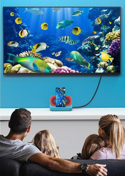 USB-C Game Hub Dockingstation und Kühlventilator – 6-in-1 HDMI 2.0, Dual USB 2.0, RJ45, 100W PD und Kühlventilator für Nintendo Switch/OLED