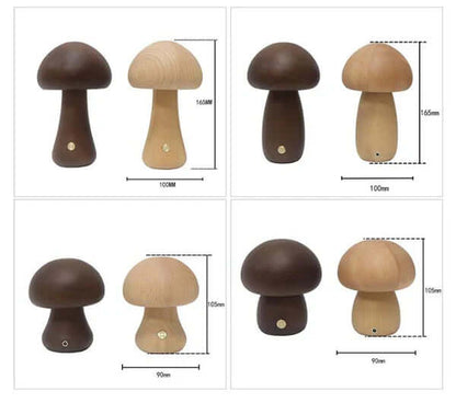 Holz-Pilz LED Nachtlicht - Stimmungsvolle Beleuchtung
