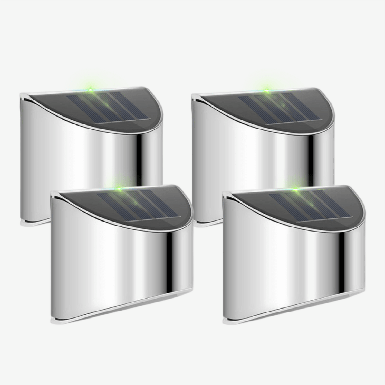 Solar-LED-Außenwandleuchte Edelstahl