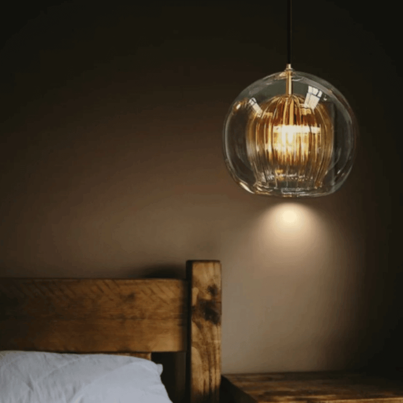 Moderne Hängeleuchte, Aluminium &amp; Glas, LumaLite