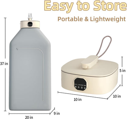 Tragbarer Kleider­trockner 800W mit Heizfunktion, Timer &amp; Kippschutz – kompakt &amp; reisetauglich