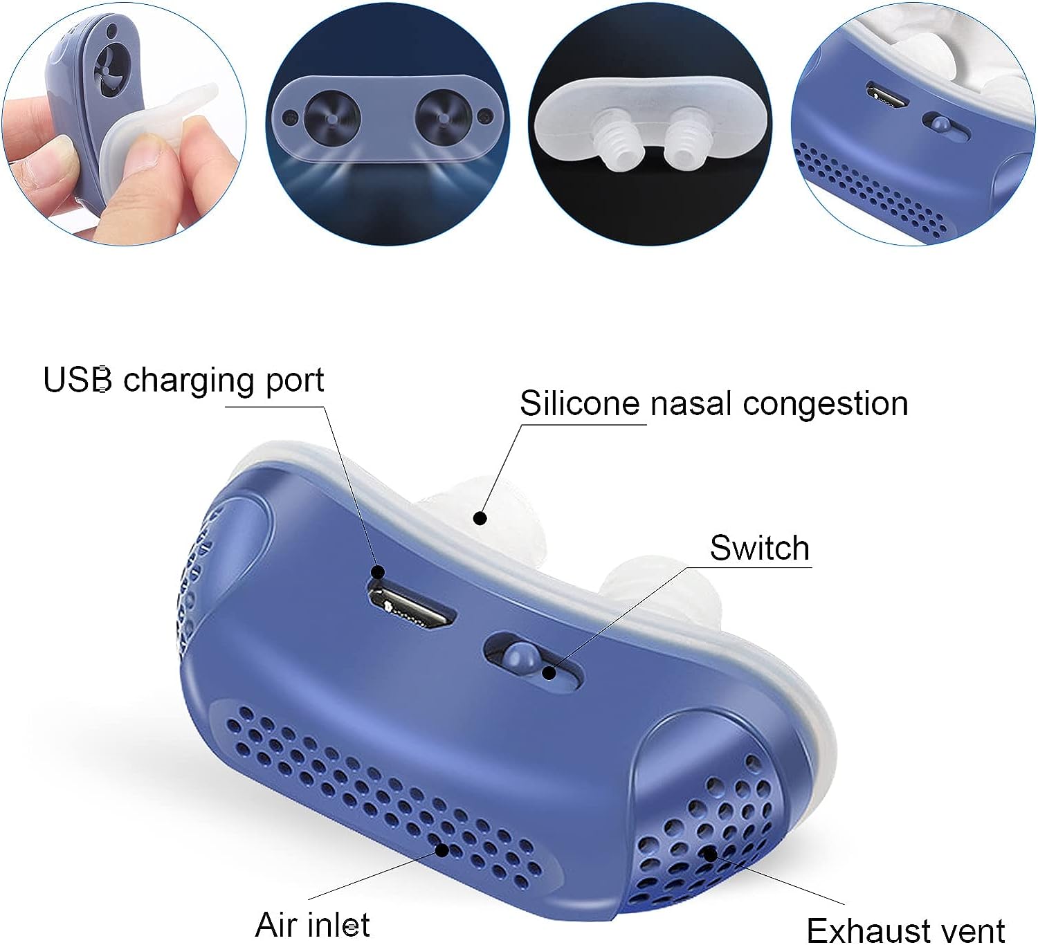 Micro CPAP Schlafapnoe Maschine für Reisen &amp; Anti-Schnarchen - CPAP Alternative