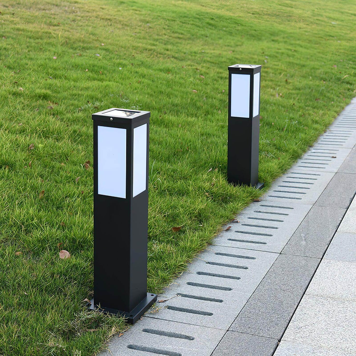 Moderne LED Pollerleuchte Außen Garten