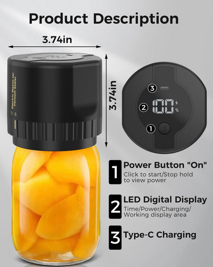 Mason Jar Elektrischer Vakuumversiegler Set