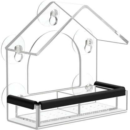 Vogelfutterhaus Acryl Fenster wetterfest durchsichtig