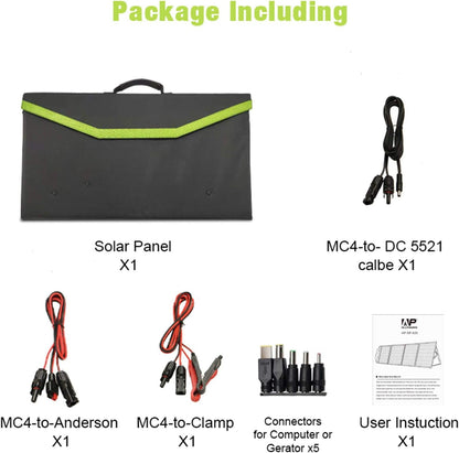 Tragbarer Solarladegerät Tragbare Powerstation, Mobile Notfall-Backup-Stromversorgung mit faltbarem Solarpanel-Ladegerät