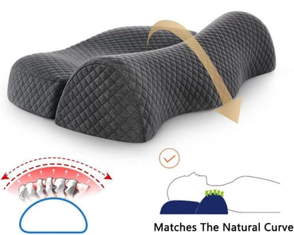 Orthopedic neck support pillow made of memory foam