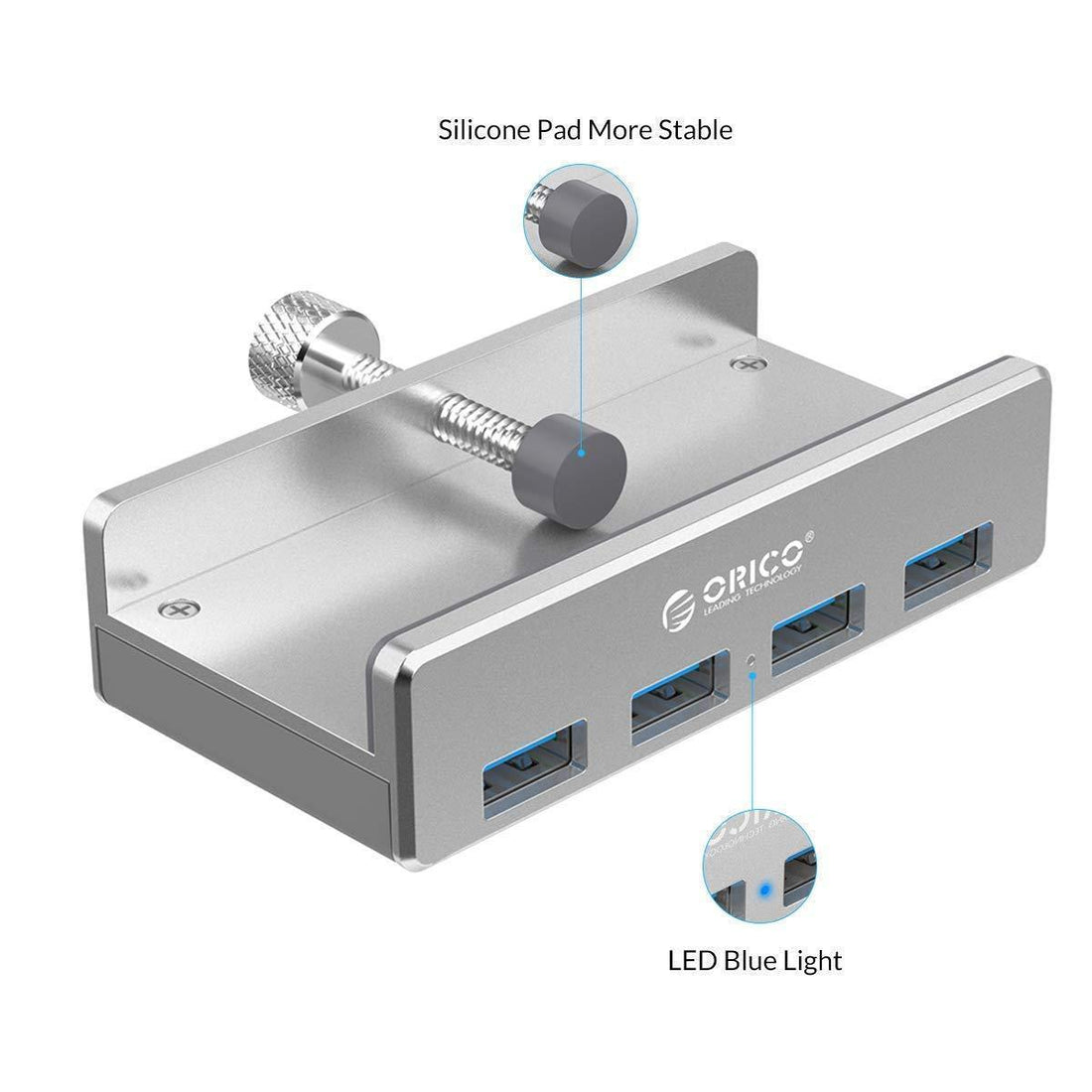 Montierbarer Schreibtisch-Seiten-USB 3.0 Adapter-Hub 👩🏻‍💻 👨🏻‍💻