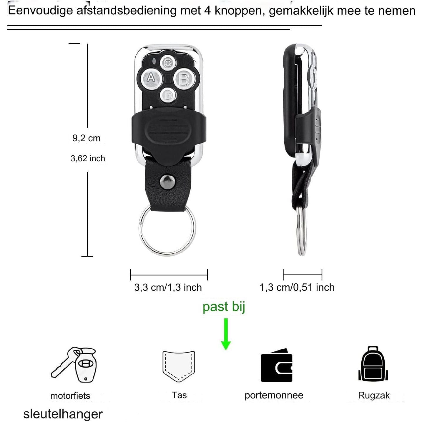 Handsender 433 MHz, kompatibel mit Chamberlain, Liftmaster 4335E/EML 4330E/EML 84335E/EML 94335E/EML, TX4UNIS TX4UNIF TX4UNI Fernbedienung MotorLift ML500/700/750/850 Garagentor