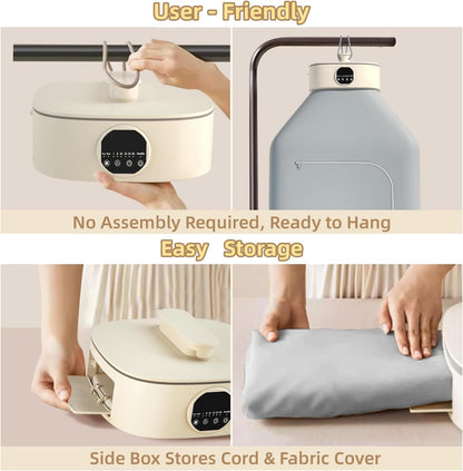 Tragbarer Wäschetrockner mit Heizfunktion – 800 W Kompaktgerät für Zuhause &amp; Reisen, 3 Stufen, Timer, Warmweiß