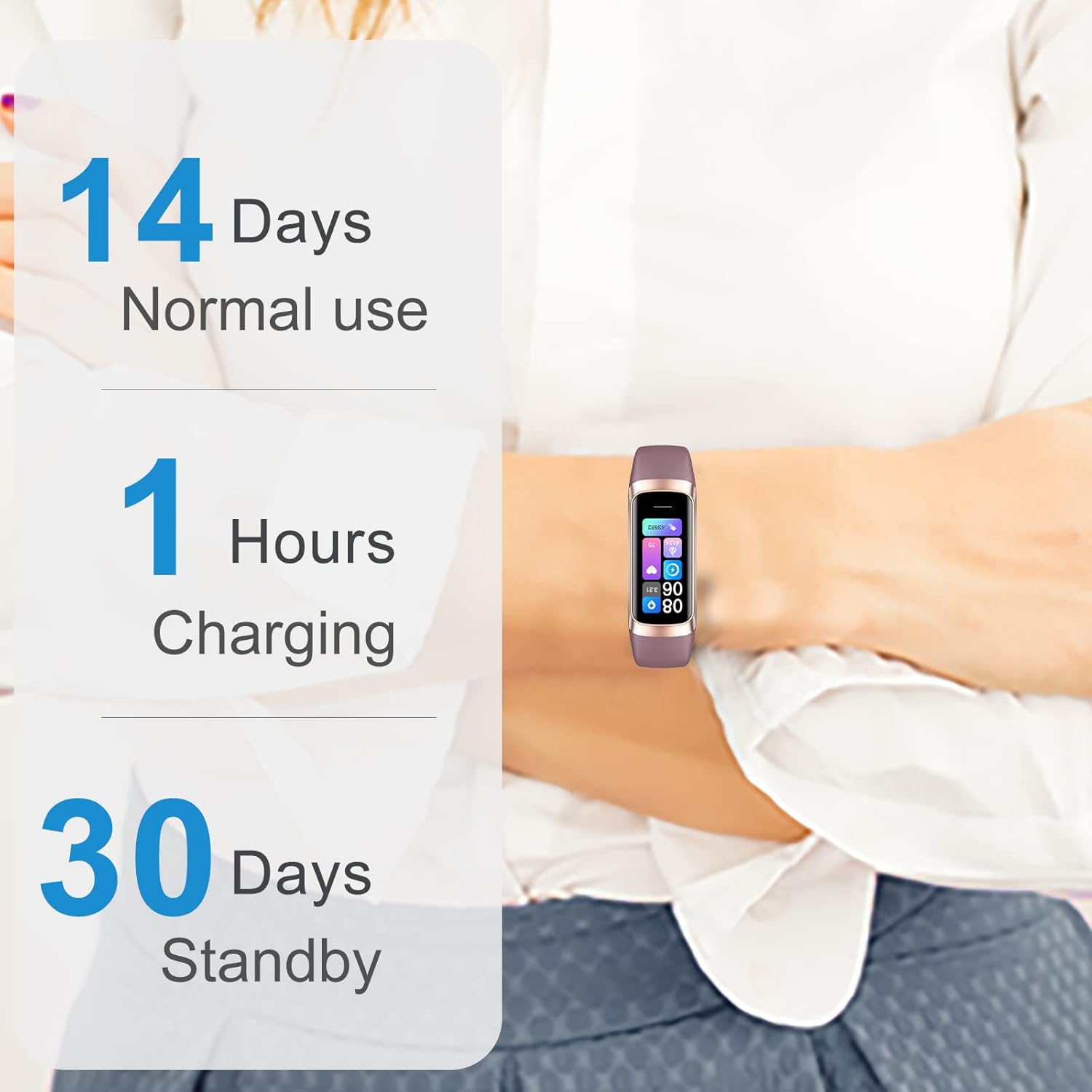 Fitness-Tracker mit 24/7 Herzfrequenzfunktion