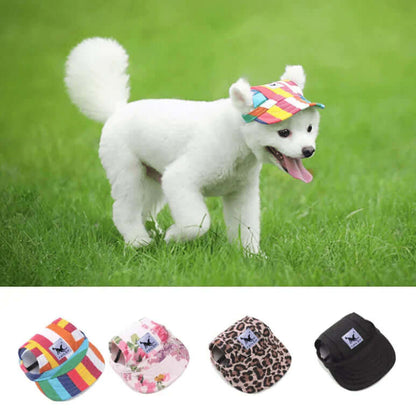 Hunde-Cap mit Ohrenlöchern &amp; Kinnriemen