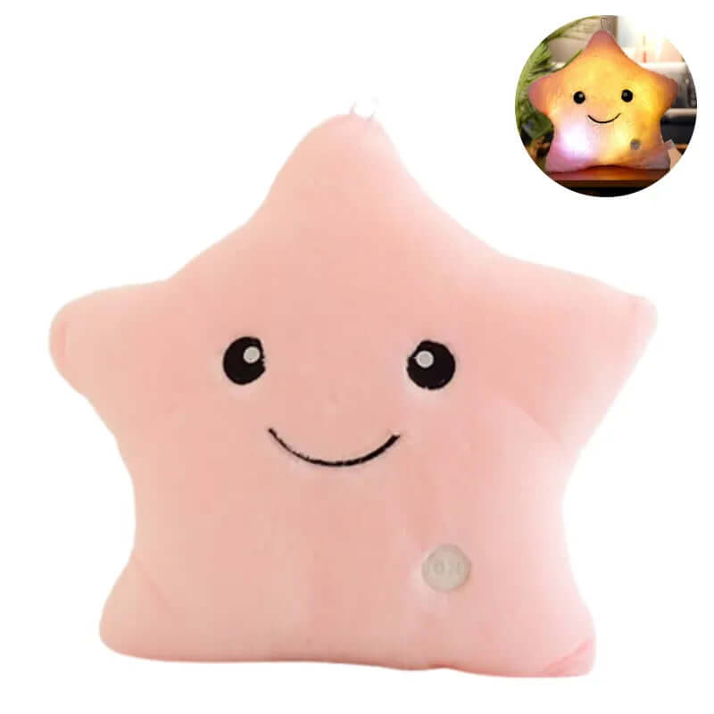 Kinder LED Sternkissen - Nachtlicht &amp; Kuschelfreund