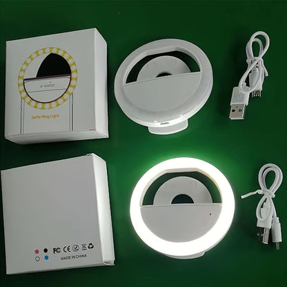 Lumi LED Selfie Ring Light – Tragbare Aufladbare Lampe für Smartphone und Computer