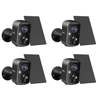 Hiseeu C90B 4MP Solarbetriebene WiFi IP Kamera - Vollfarb-Nachtsicht, IP65 wasserdicht, KI-Bewegungserkennung, Gegensprechfunktion, 100% kabellos, Eseecloud App Smart Home Überwachung