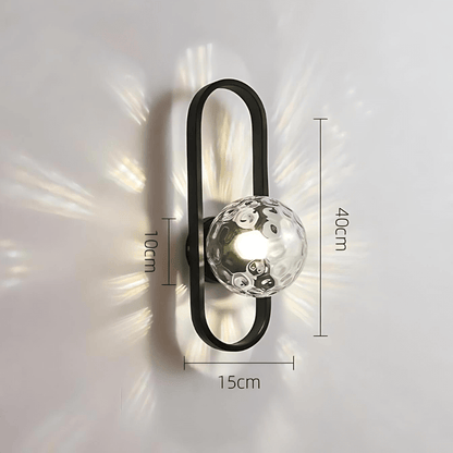 Moderne LED Glas Wandleuchte Camille