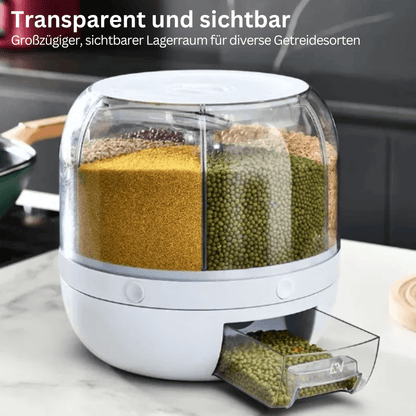 6-Fach Getreidespender, 360° drehbar, luftdicht