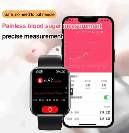Smartwatch mit Glukosemonitor – Nicht-invasive Diabetes-Tracker für Männer &amp; Frauen