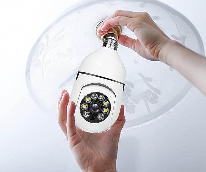 Drahtlose Wifi Lichtbirne Kamera Auflösung 1080 Pixel 200 Watt