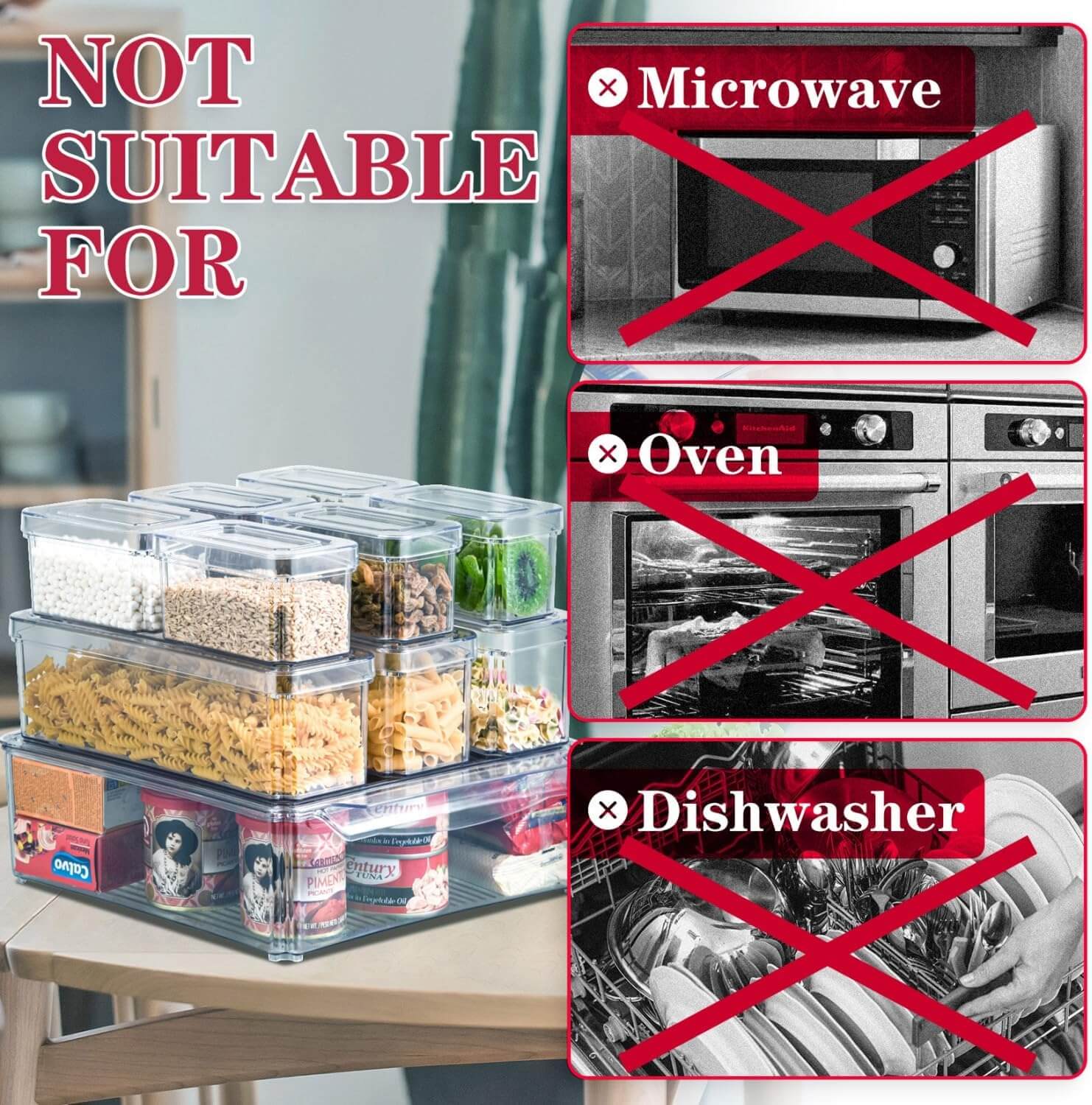 Stapelfähige Kühlschrank Organizer