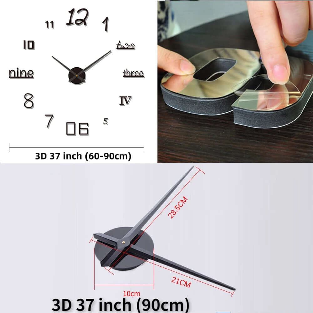 Moderne Design-Wanduhr mit leisem Laufwerk