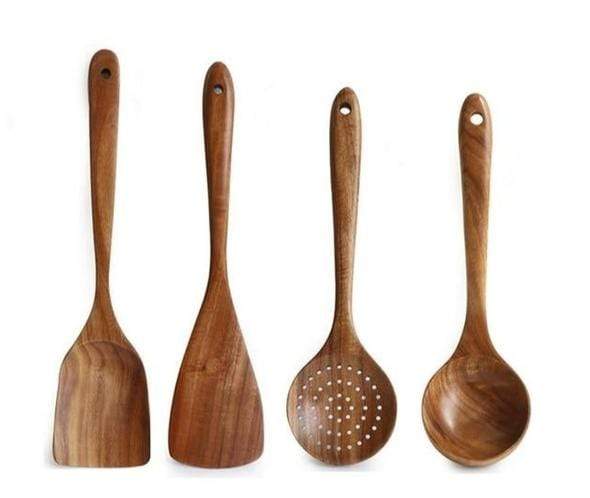 Holz-Küchenhelfer-Set - Natürlich &amp; Langlebig