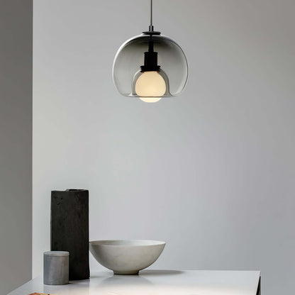 Moderne Pendelleuchte - Metall &amp; Glas