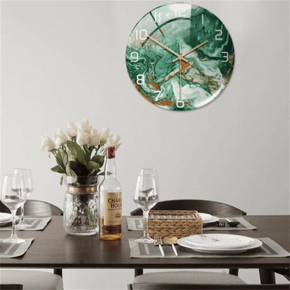 Elegante Wanduhr mit Marmor-Optik 30cm