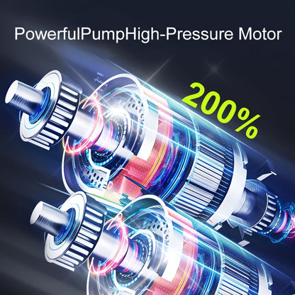 Tragbarer Luftkompressor – Intelligenter Reifenaufblasgerät mit LCD-Display und LED-Leuchten