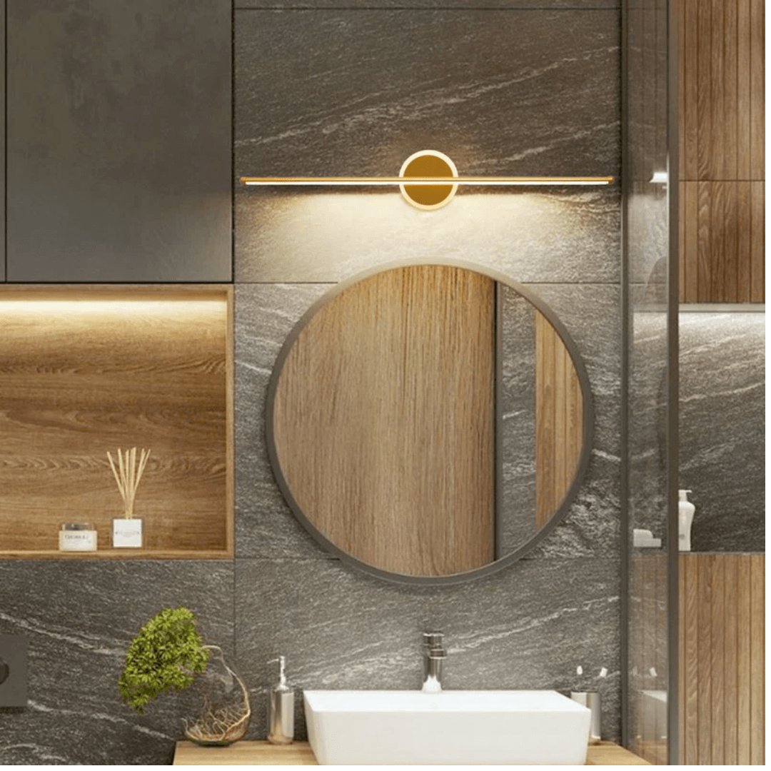 LED Wandleuchte Modern Schwarz - Gold 3 Lichtfarben