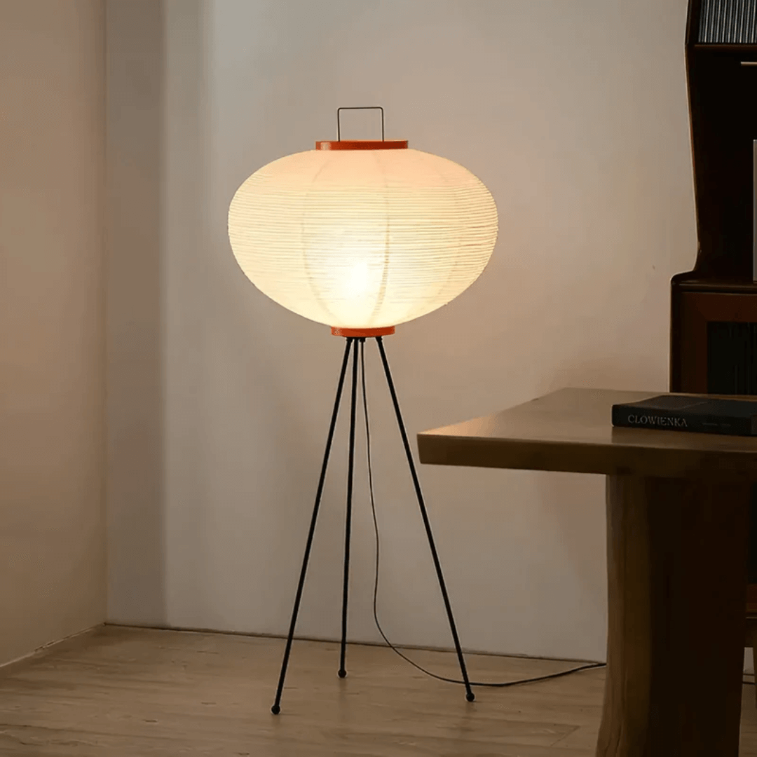 Stehlampe Reispapier Warmweiß LED