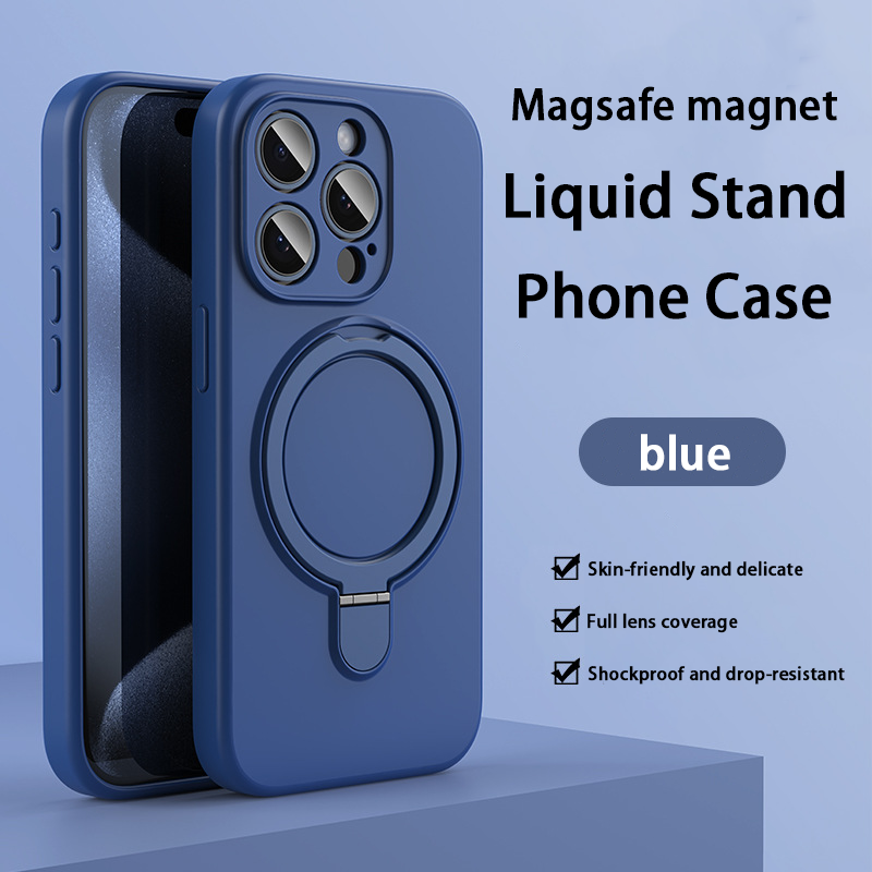 Flüssige Silikonhülle – Integrierter Standfuß &amp; MagSafe-kompatibel