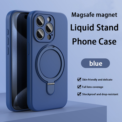 Flüssige Silikonhülle – Integrierter Standfuß &amp; MagSafe-kompatibel