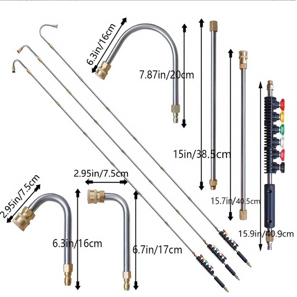 4000 PSI Teleskopische Hochdruckreinigerlanze Set für Dachrinnen- &amp; Dachdämmung &amp; Wandreinigung