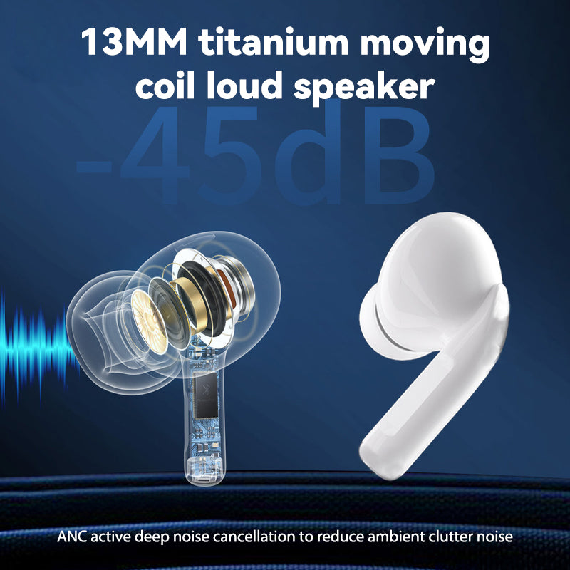 In-ear Bluetooth-Kopfhörer mit Bildschirmanzeige