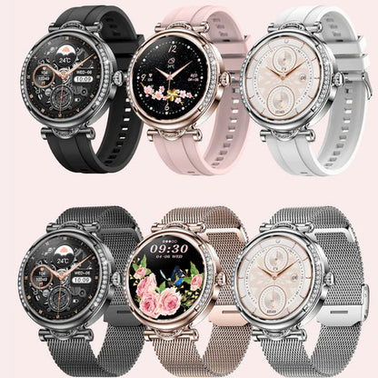 Zelara - Luxus Diamanten Zifferblatt Multifunktional Runde Smart Uhren