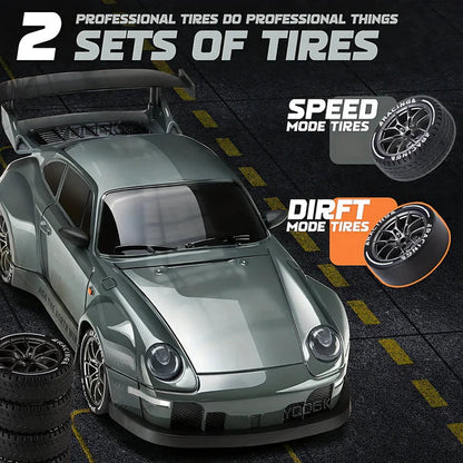 Retro Drift Master RC Auto 4WD, LED-Licht, Drift- und Rennmodus, Stoßfestes PVC