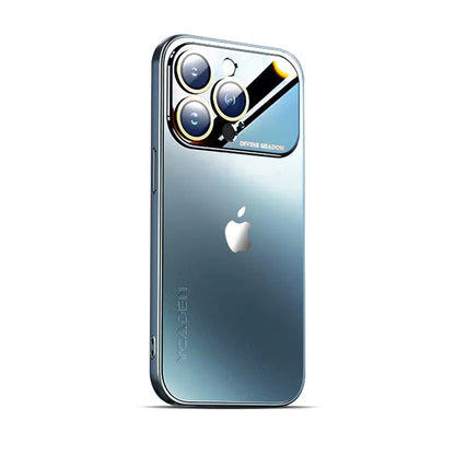 iPhone-Serie | Mattes Glas Case mit großem Fenster