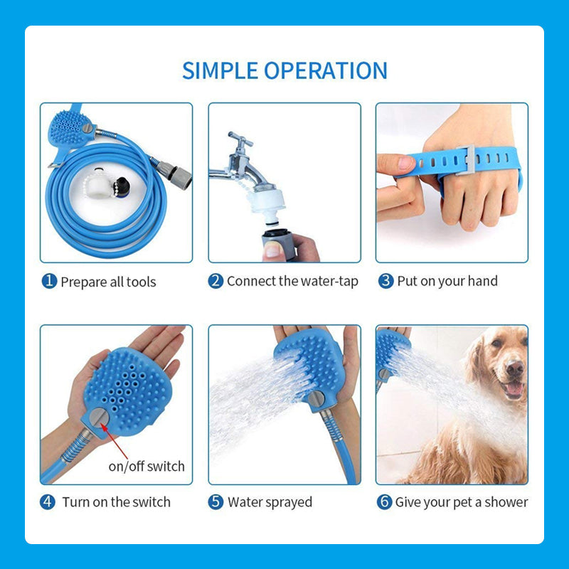 Push-Button Haustierdusche