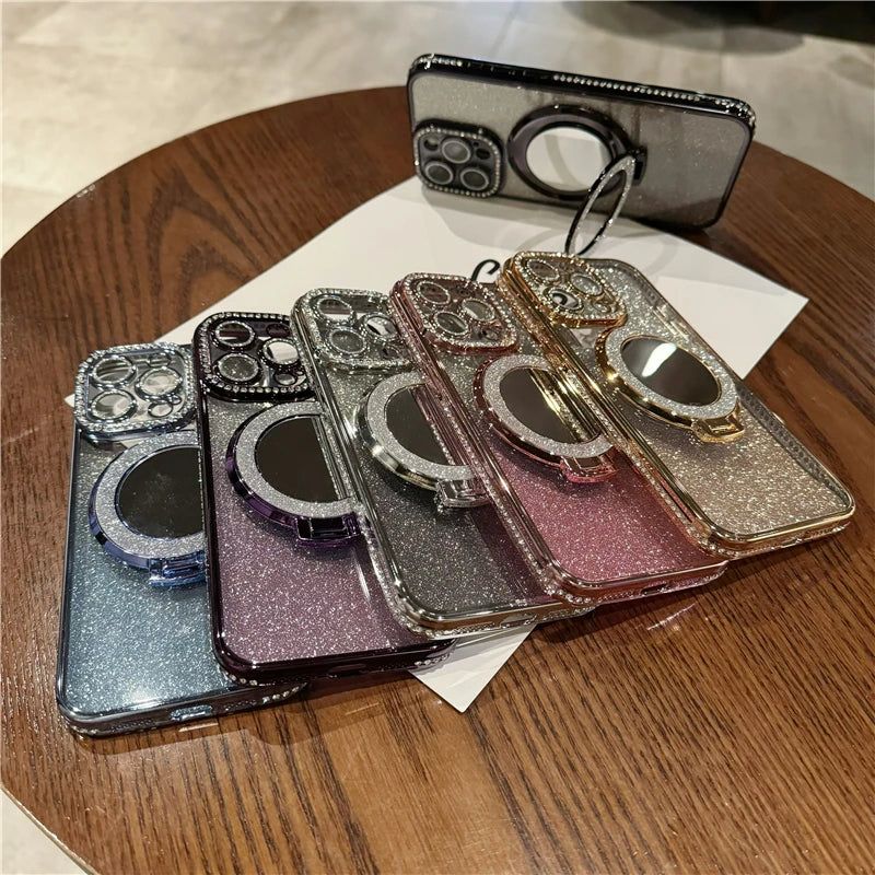 Diamond Glitter iPhone Magsafe Clear Case