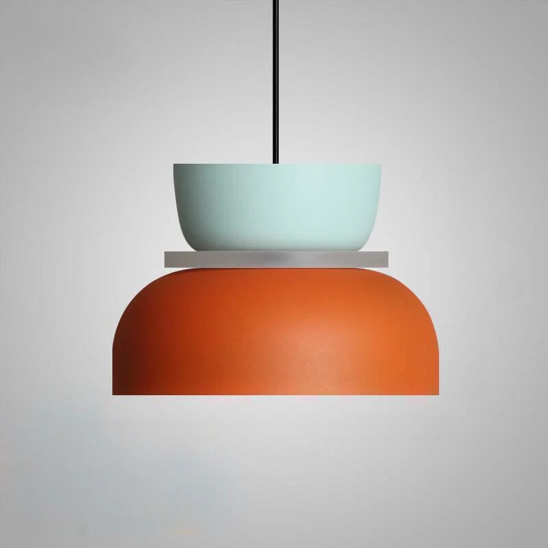 Moderne Bunte Pendelleuchte mit Schale Schirm