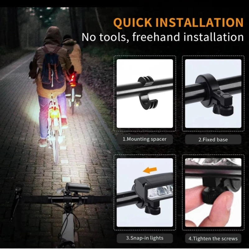 Ultra-Helle LED Fahrradlicht | Einstellbare Helligkeit | Wasserdicht &amp; Multi-Modus Fahrradlicht