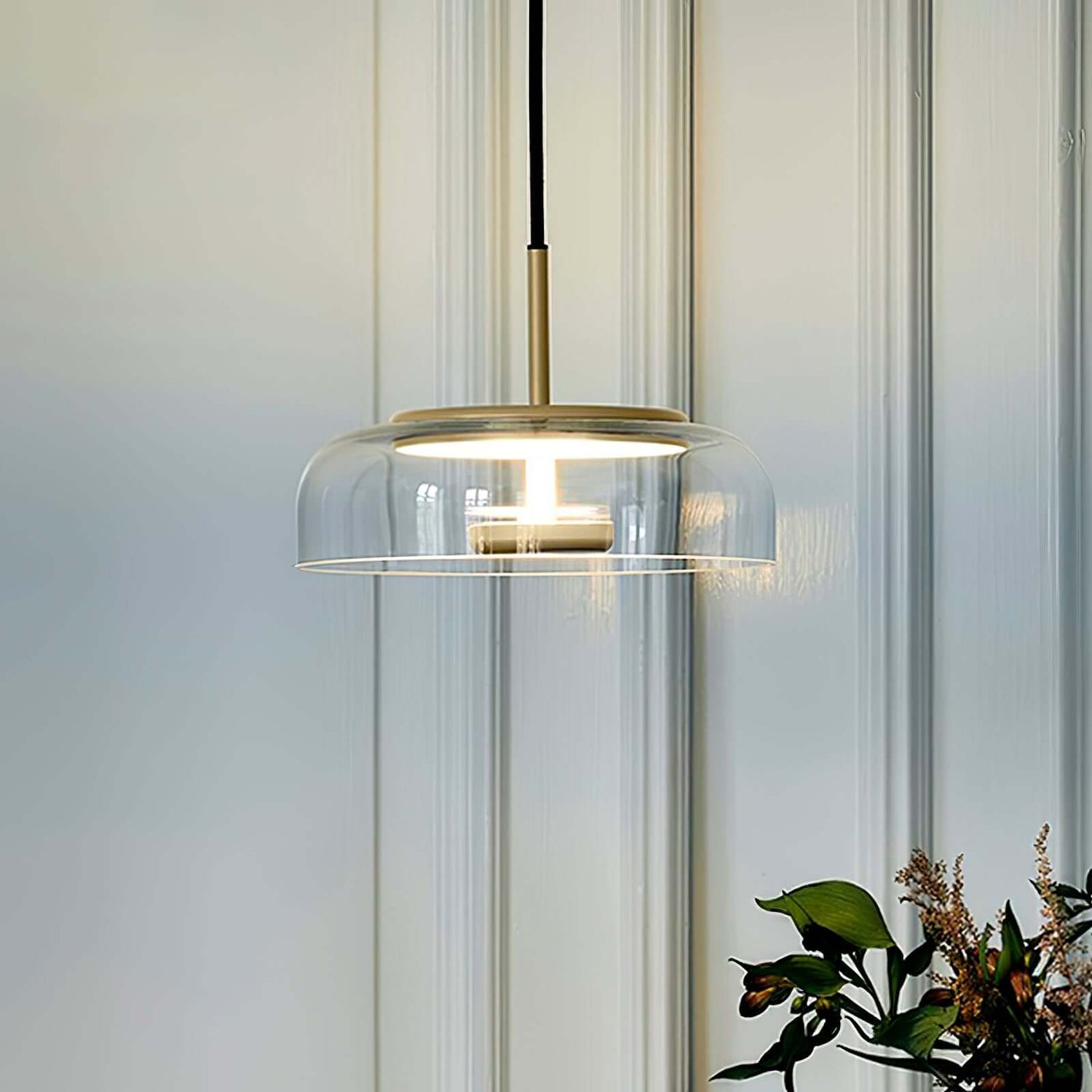 Moderne Pendelleuchte - Messing &amp; Glas