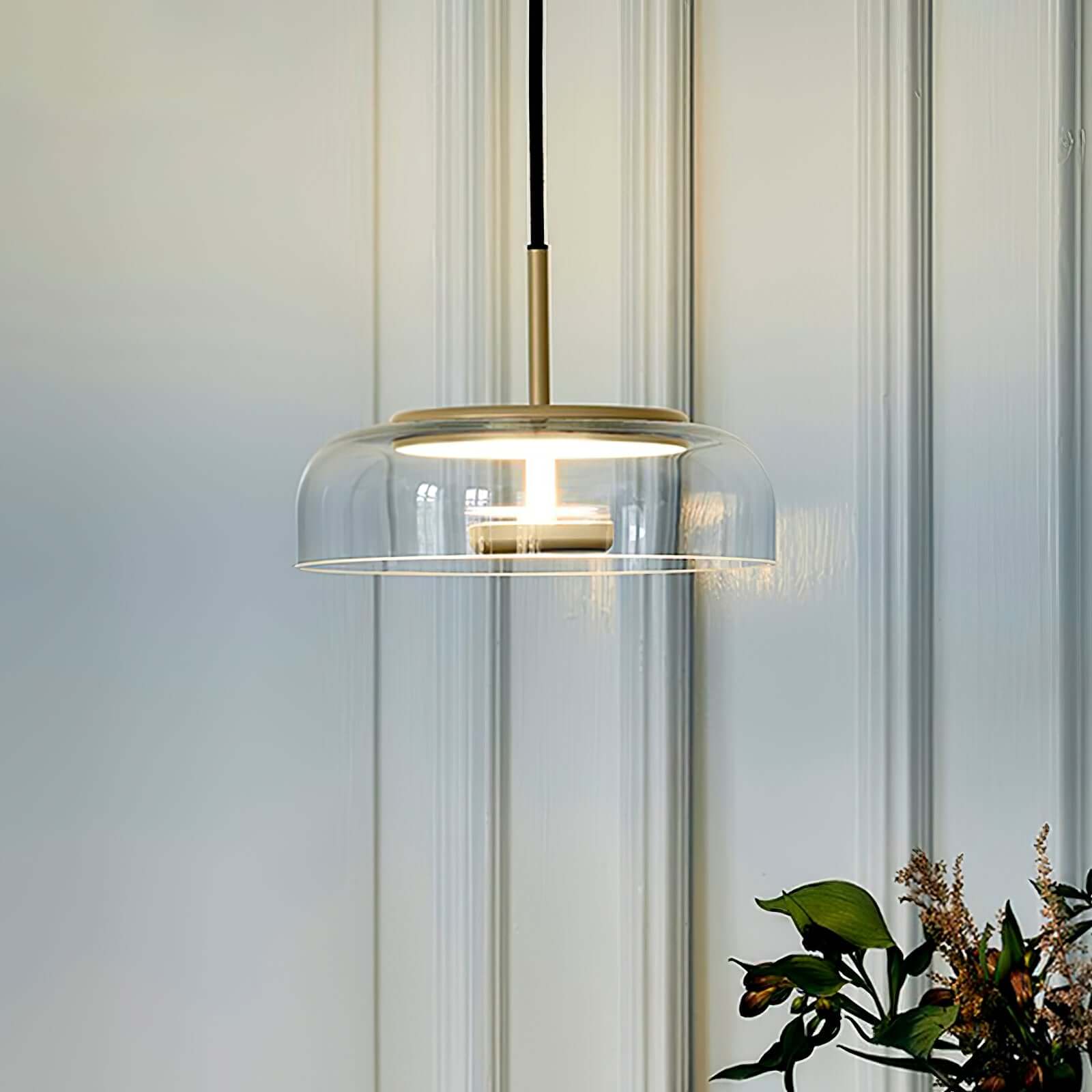 Moderne Pendelleuchte - Messing &amp; Glas
