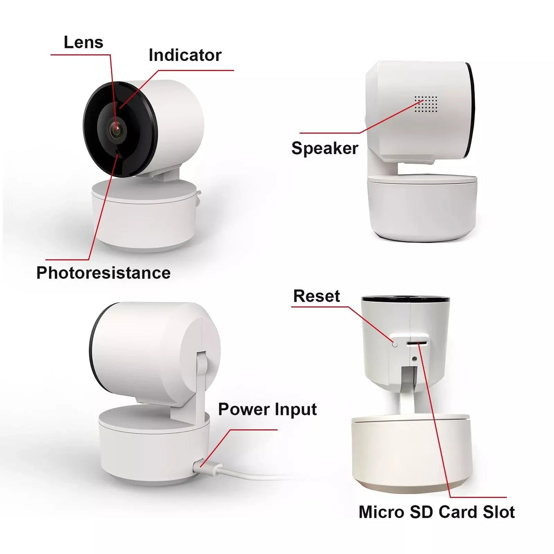 Tuya 360° Drahtlose Smart WiFi Kamera 1080P Innenbewegungsverfolgung, Cloud-Speicher Babyphone &amp; Sicherheitsüberwachung