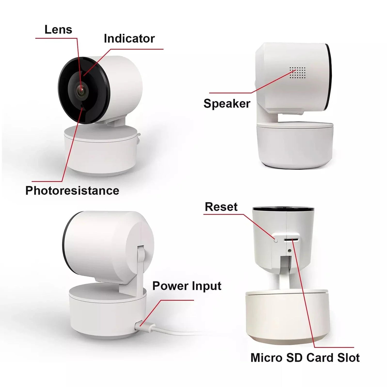 Tuya 360° Drahtlose Smart WiFi Kamera 1080P Innenbewegungsverfolgung, Cloud-Speicher Babyphone &amp; Sicherheitsüberwachung
