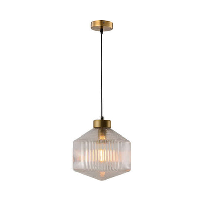 Moderne Trommel Pendelleuchte Glas 25cm