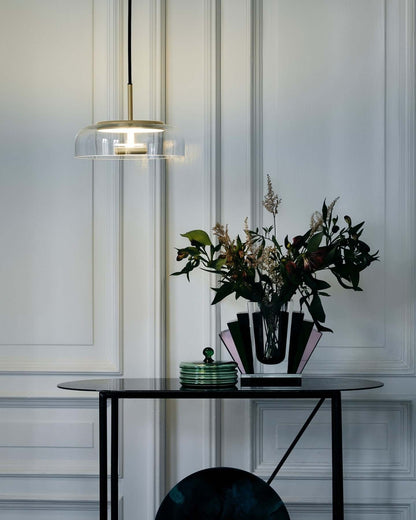 Moderne Pendelleuchte - Messing &amp; Glas