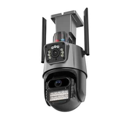 Outdoor Dual-Screen AI Tracking PTZ Wifi Kamera, 3MP+3MP, IR Nachtsicht, Onvif, 2-Wege Audio, iCSee Kompatibel