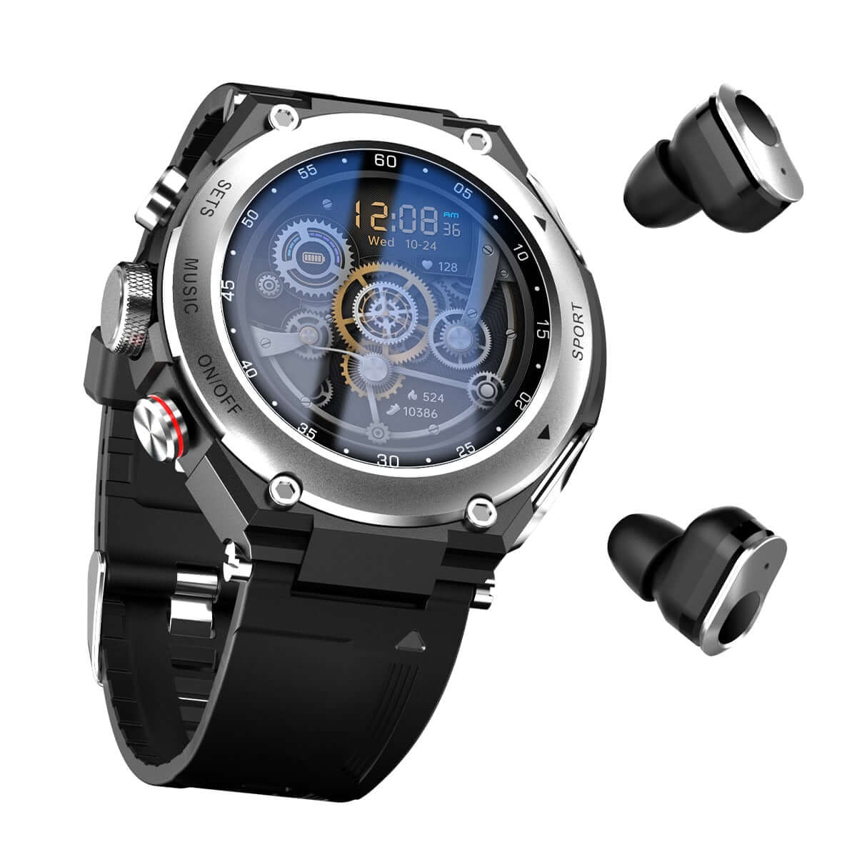 Smartwatch mit Ohrhörer - Fitness Tracker &amp; Gesundheitsmonitor